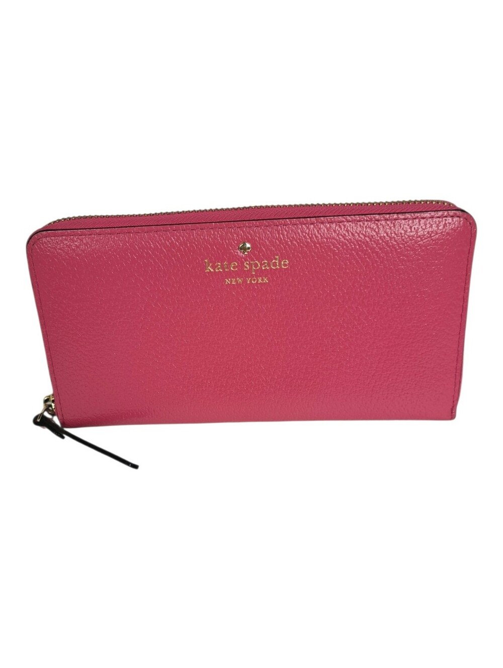 Kate Spade New York pebble-textured leather‎ continental zip-around wallet Pink